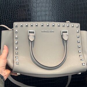 Michael Kors Light  Studded Satchel new
